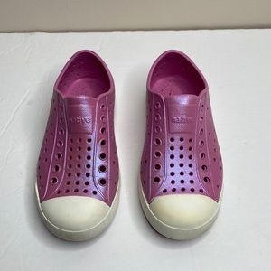 Native  Shoes Bling Metallic Pink Water Shoe Sandal Size 11